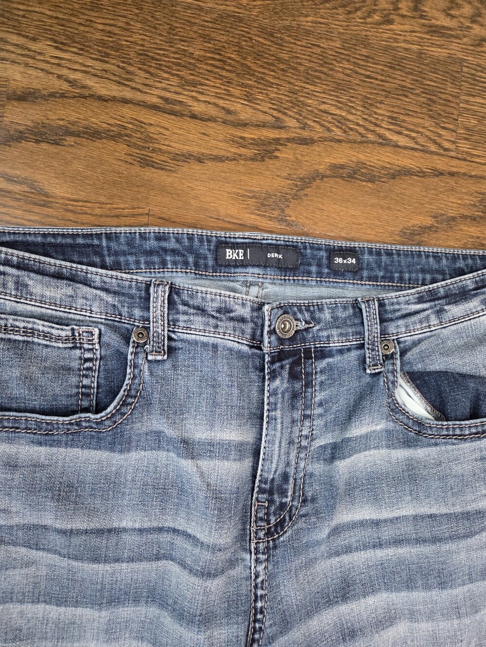 BKE Buckle Classic Light Wash Straight Jeans Sz.36×34 men's - Picture 2 of 10